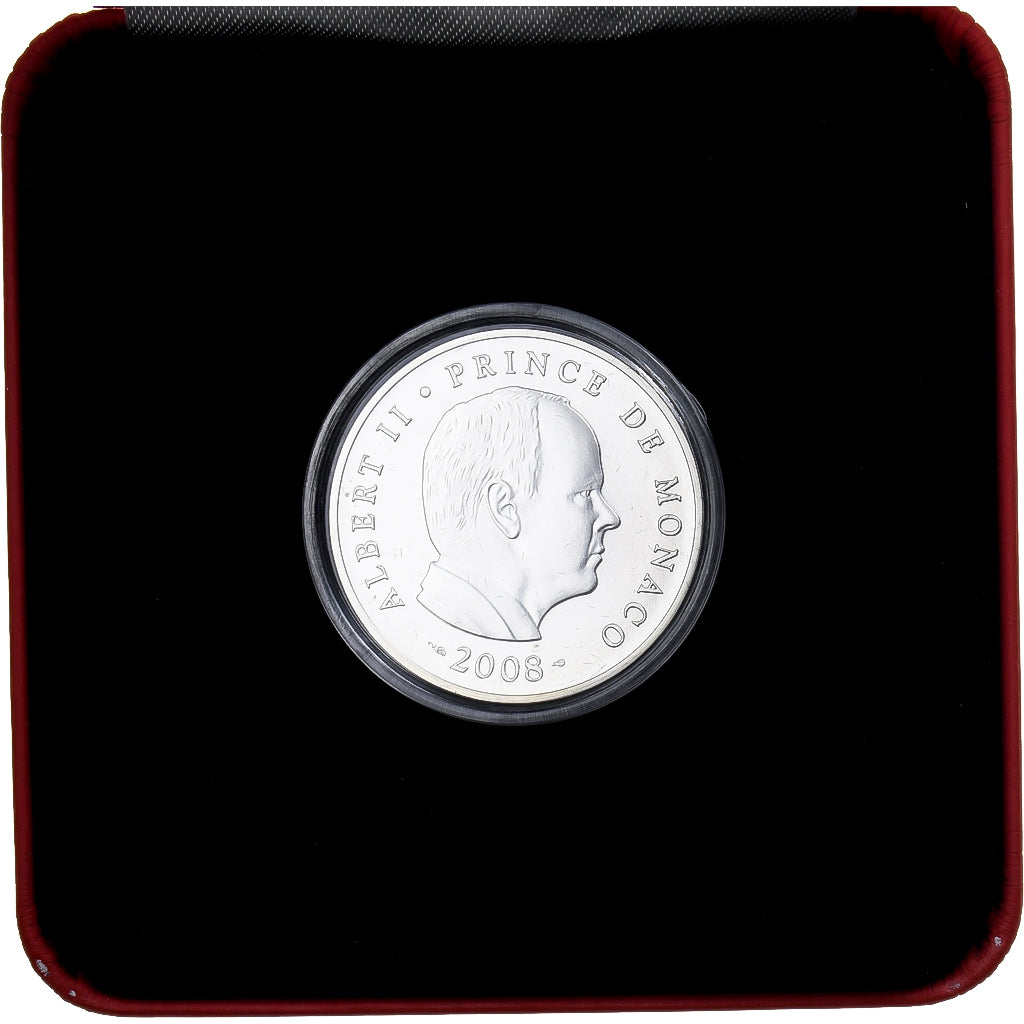Monaco, Albert II, 5 Euro, BU, 2008, Monnaie de Paris, Silver, MS(63)
