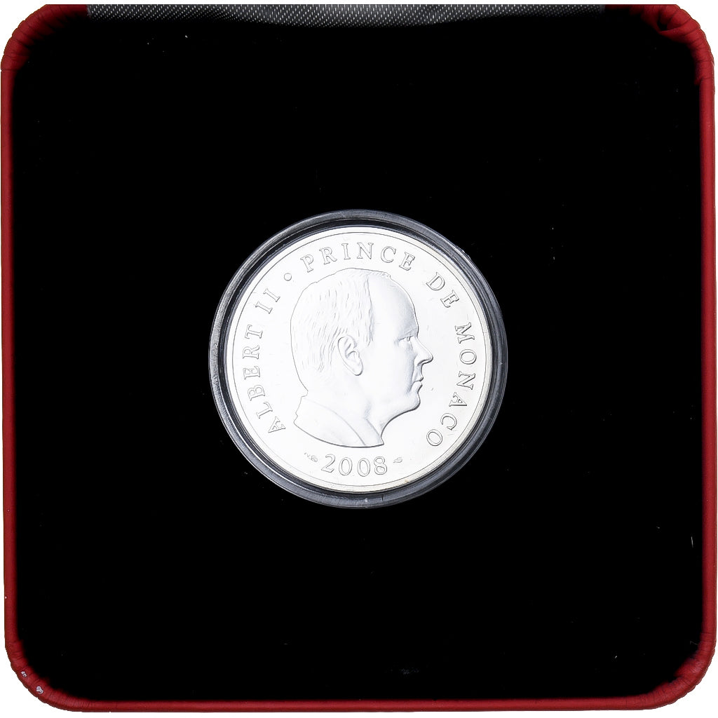 Monaco, Albert II, 5 Euro, BU, 2008, Monnaie de Paris, Zilver, UNC-