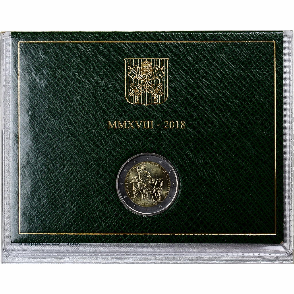 Vaticano, Pape François, 2 Euro, BU, 2018, Rome, Bimetálico, MS(65-70)