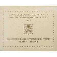 Vaticano, Pape François, 2 Euro, Fatima, BU, 2017, Rome, Bimetálico, FDC