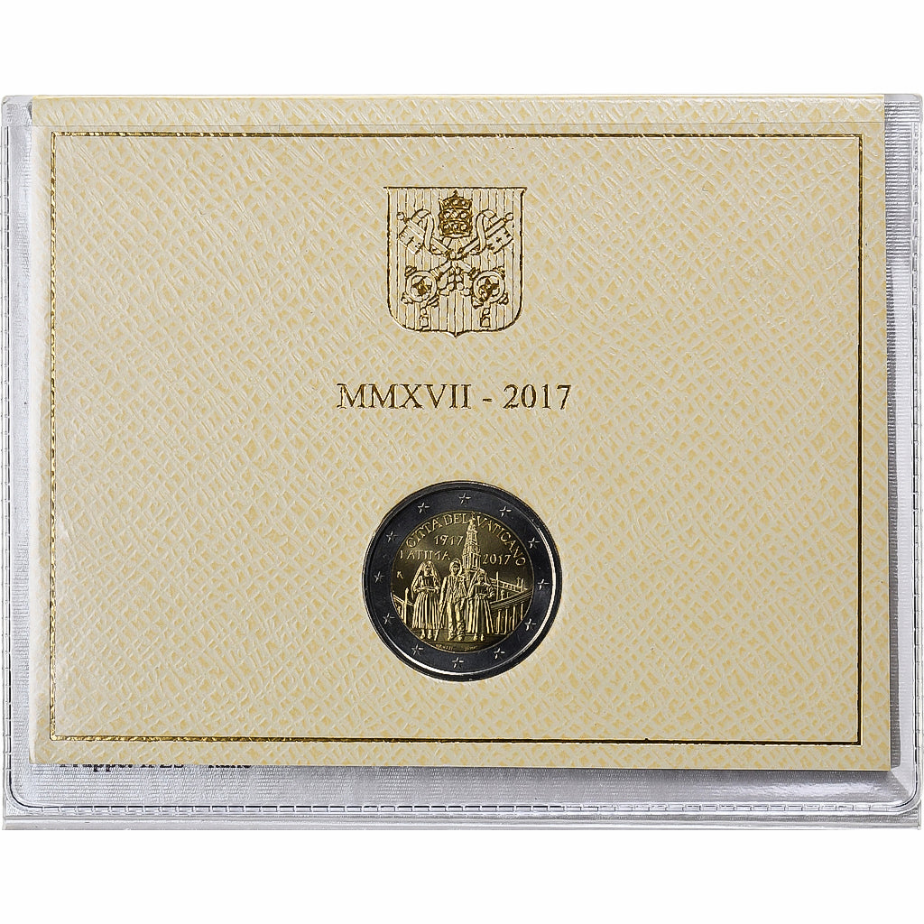 Vaticano, Pape François, 2 Euro, Fatima, BU, 2017, Rome, Bimetálico, FDC