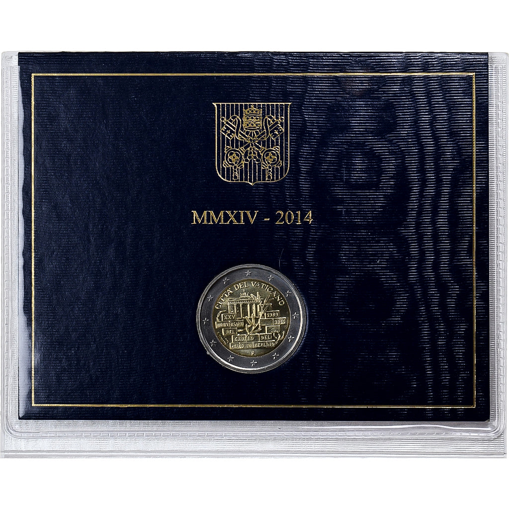 Watykan, Pape François, 2 Euro, Chute du Mur de Berlin, BU, 2014, Rome