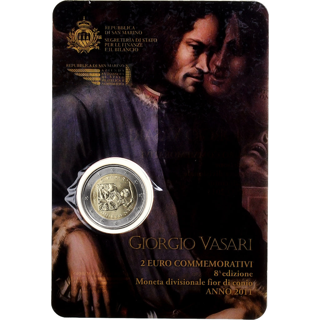 Saint Marin , 2 Euro, Giorgo Vasari, FDC, 2011, Rome, Bimétallique, FDC