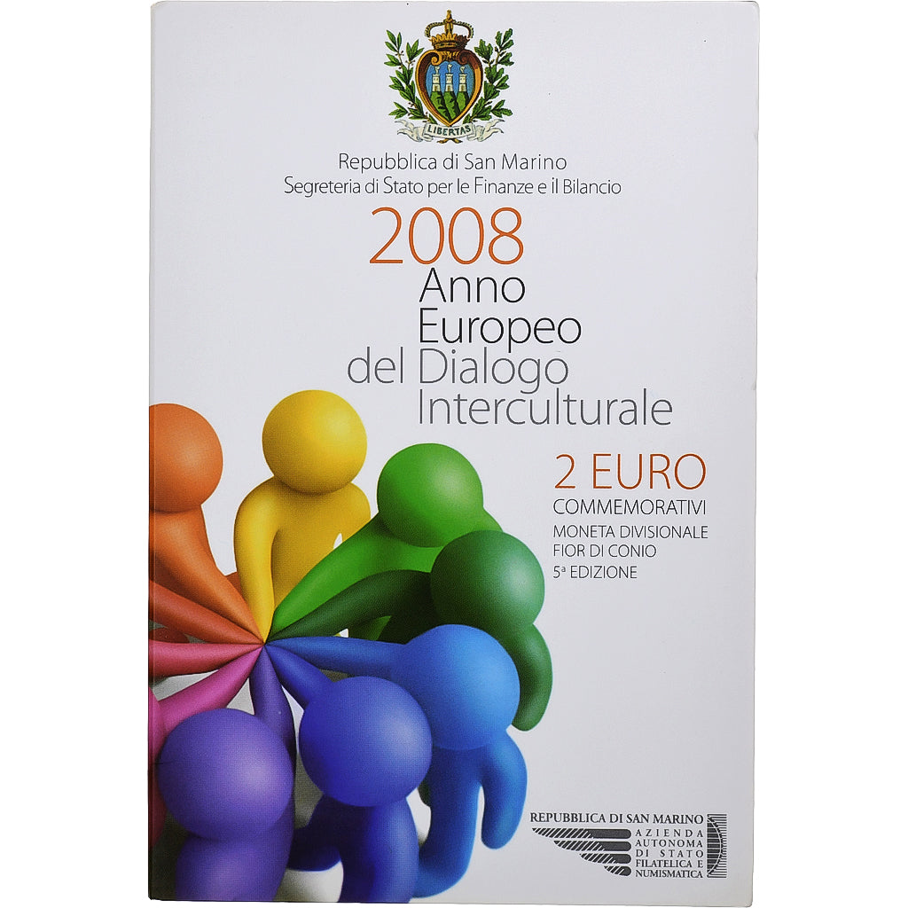 San Marino, 2 Euro, année européenne du dialogue interculturel, FDC, 2008