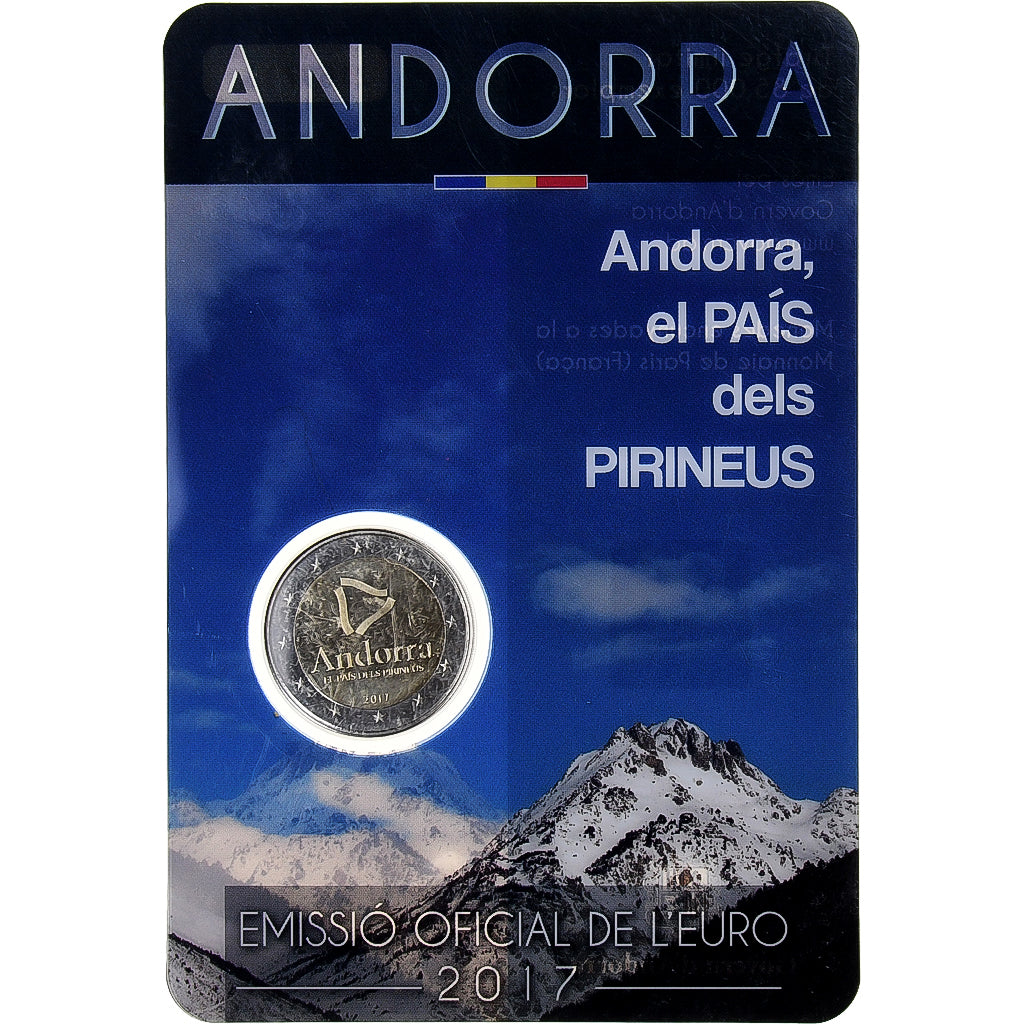 Andorra, 2 Euro, Pyrénées, BU, 2017, Monnaie de Paris, Bi-Metallic, MS(65-70)