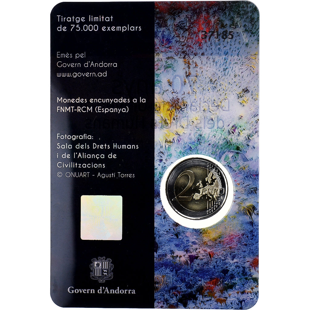 Andorra, 2 Euro, Déclaration des Droits de l'Homme, BU, 2018, Monnaie de Paris