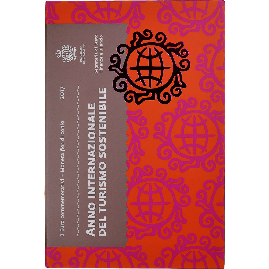 San Marino, 2 Euro, année internationale du tourisme durable, FDC, 2017, Rome