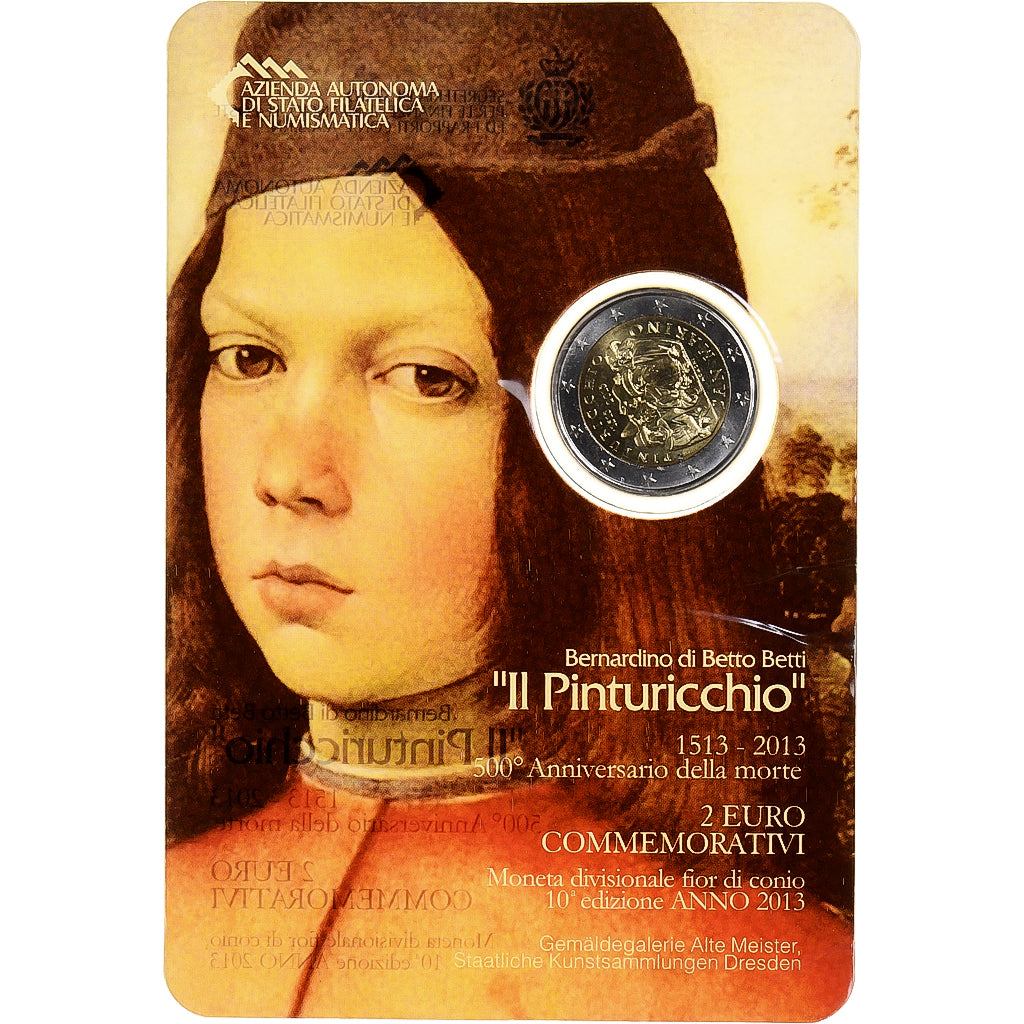 Saint Marin , 2 Euro, Il Pinturicchio, FDC, 2013, Rome, Bimétallique, FDC