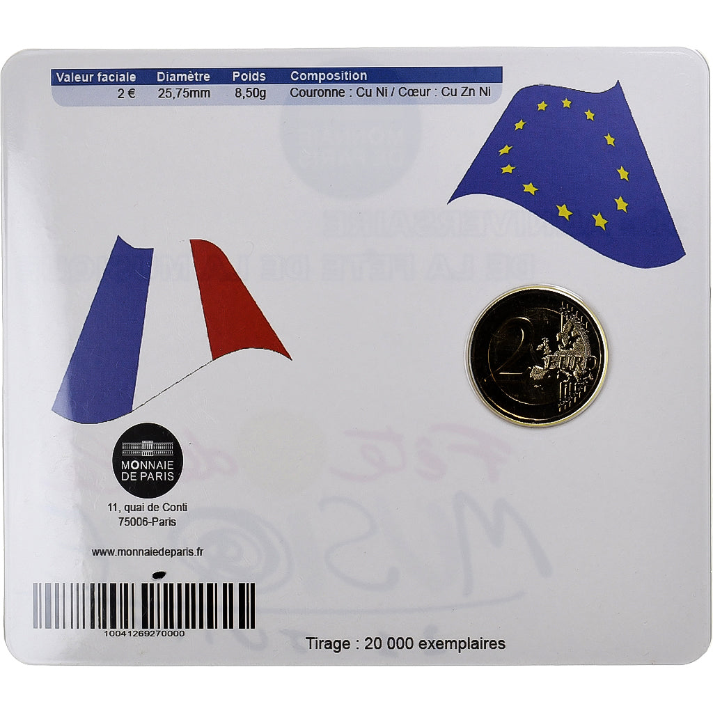 France, 2 Euro, fête de la musique, BU, 2011, Monnaie de Paris, Bi-Metallic