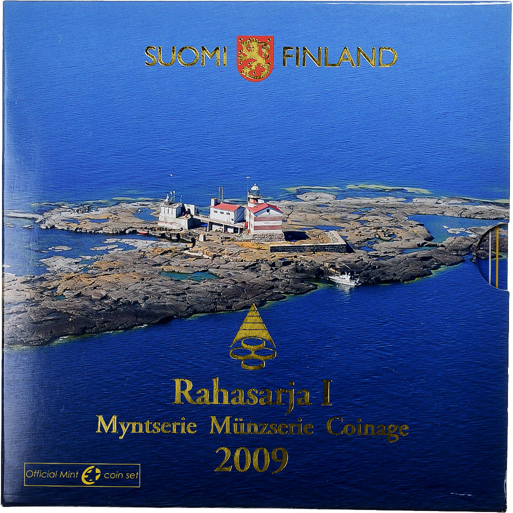 Finlandia, 1 c. to 2€ + token, BU, 2009, Vantaa, N.C., FDC