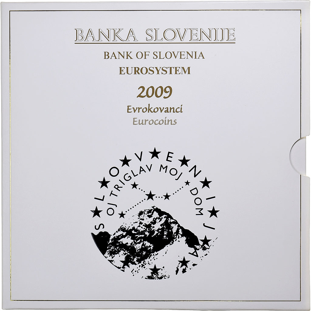 Eslovenia, 1 Cent to 2 Euro + 3 Euro, BU, 2009, Sin información, FDC