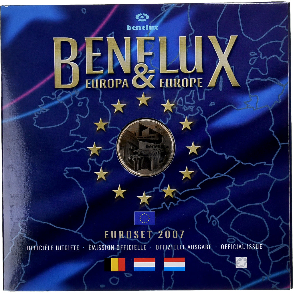Benelux, 3x 1 ct. - 2€ + Token, Europa, BU, 2007, Sin información, FDC