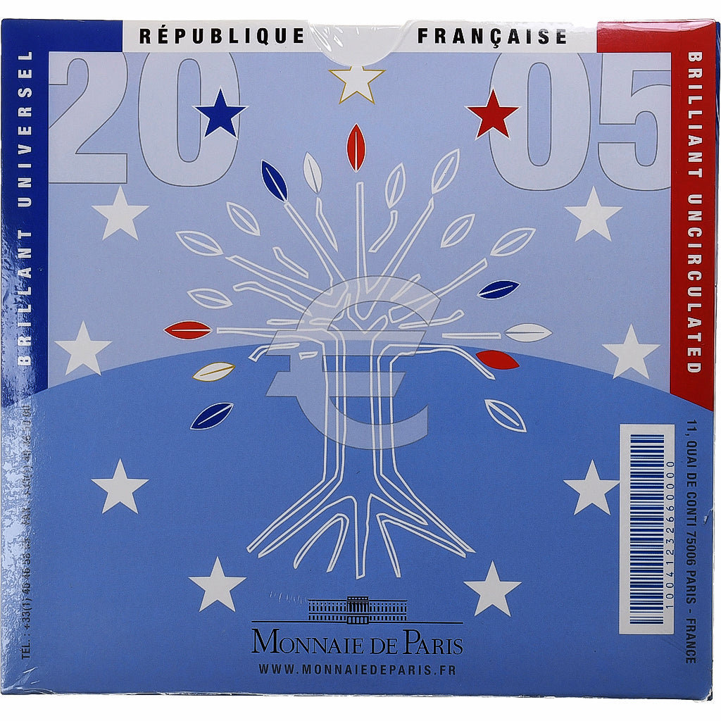 France, 1 Cent to 2 Euro, BU, 2005, Monnaie de Paris, MS(65-70)