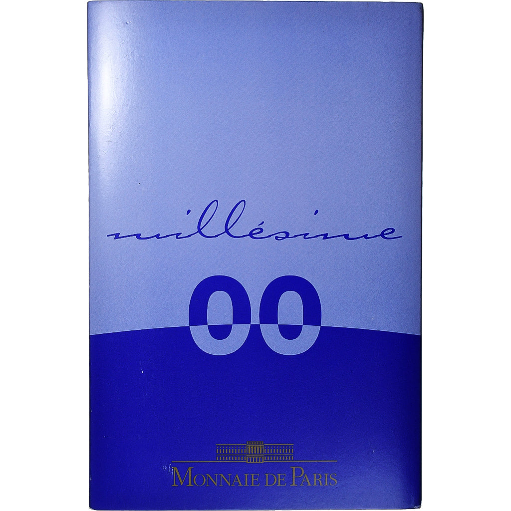 Francja, 1 Cent to 2 Euro, Proof, 2000, Monnaie de Paris, ND, MS(65-70)