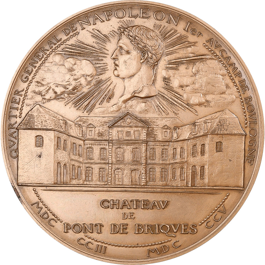 Francia, medaglia, Napoléon Ier, Château de Pont-de-Briques, 1975, Bronzo, SPL