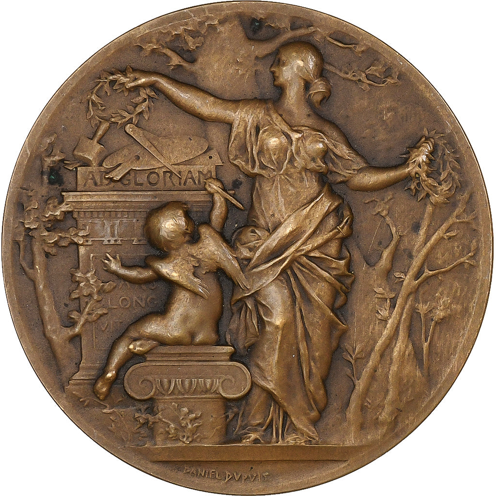 Francia, medaglia, Sculpture, salon de 1922, Saupique, 1922, Bronzo, Daniel
