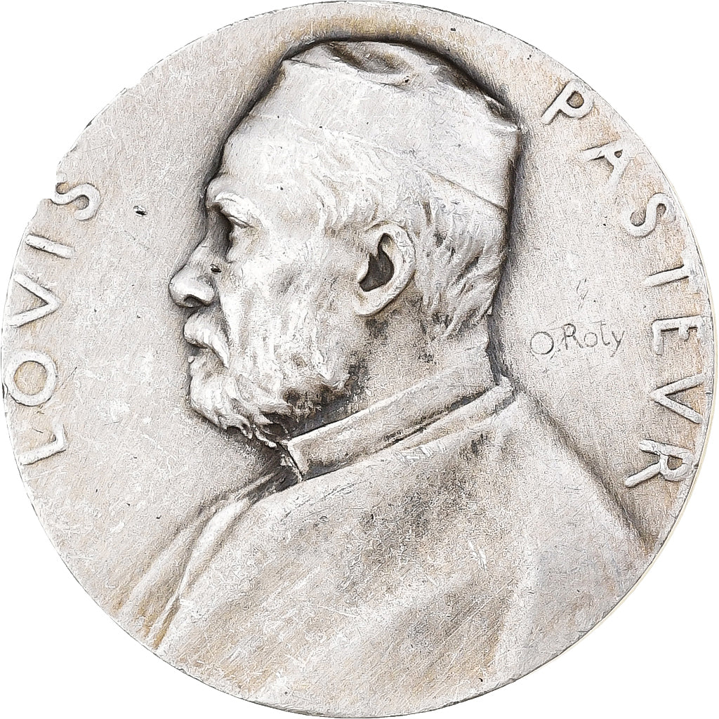 France, Medal, Louis Pasteur, 1888, Silver, Roty, EF(40-45)