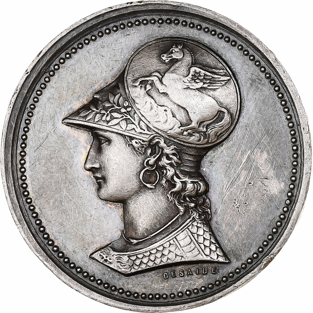 France, Médaille, École nationale de dessin de jeunes filles, 1876, Argent