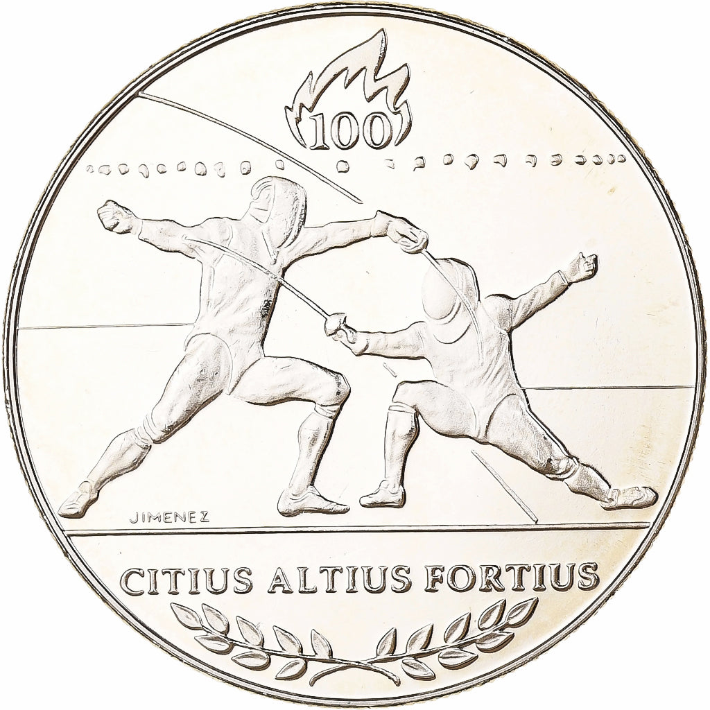 France, Medal, Jeux Olympiques d'Atlanta, Escrime, 1996, Silver, Jimenez