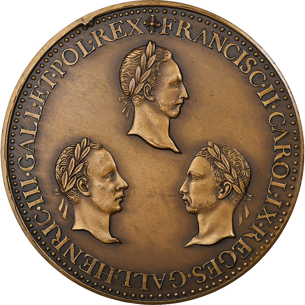 France, Medal, Catherine de Médicis et ses fils, Bronze, MS(60-62)