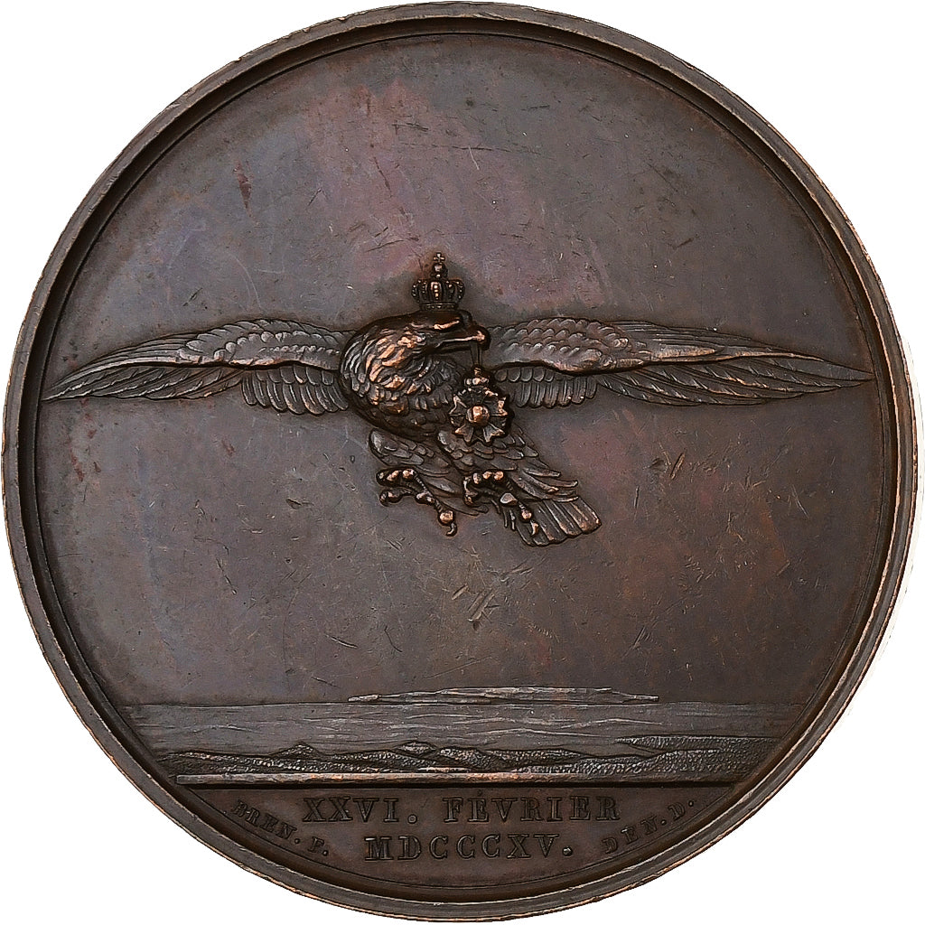 Frankreich, Medaille, Napoleon I, Retour de l’Empereur, 1815, Bronze, Denon