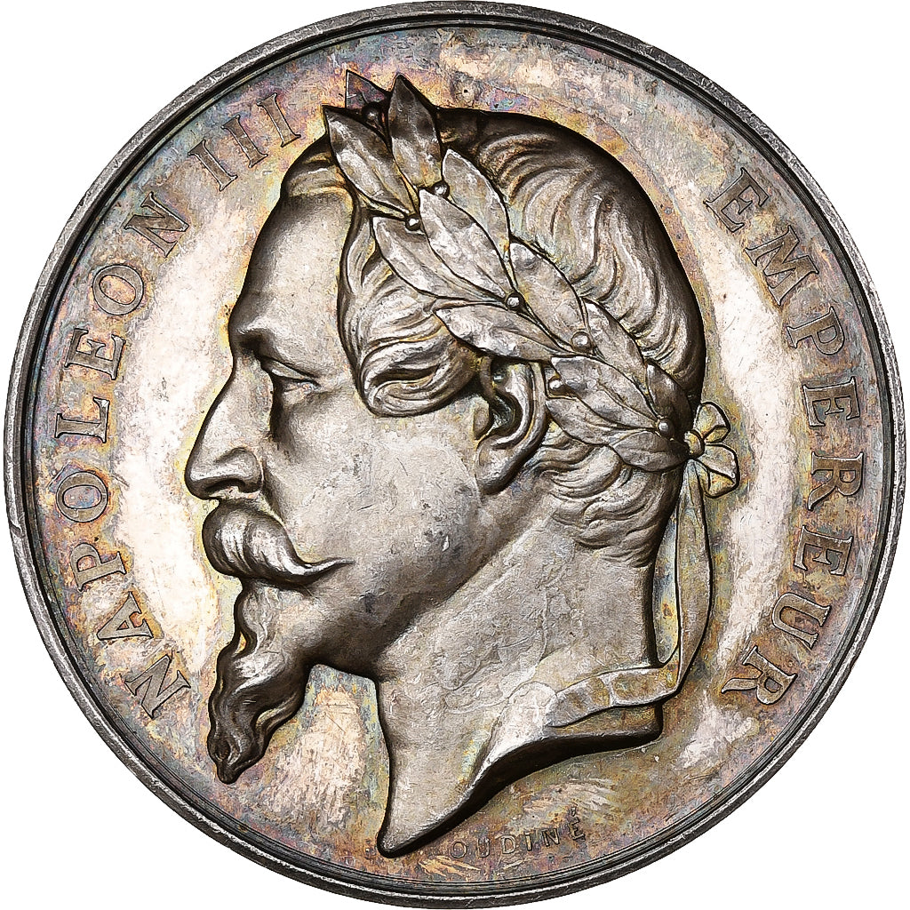 Francja, medal, Napoléon III, Société d'Agriculture de l'Hérault, Srebro