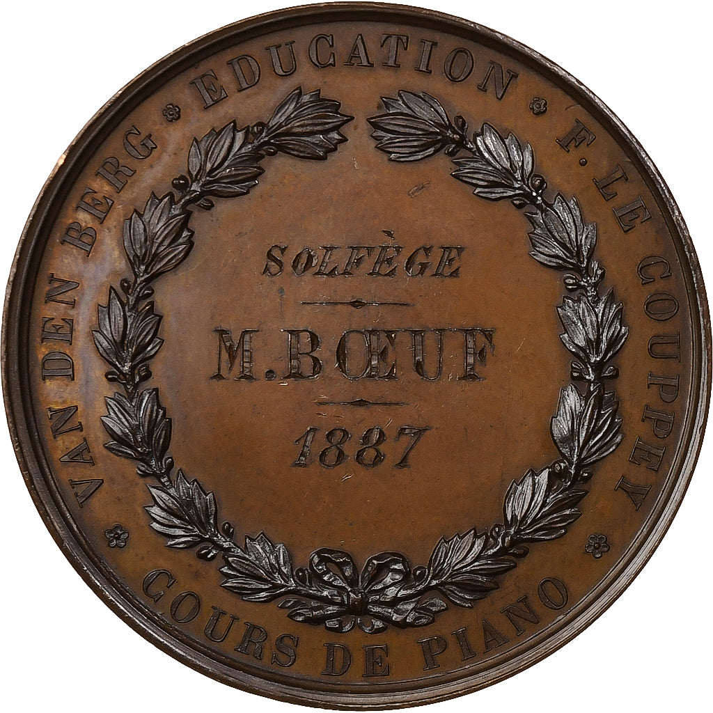 France, Medal, Fredericus Haendel, 1887, Bronze, MS(63)