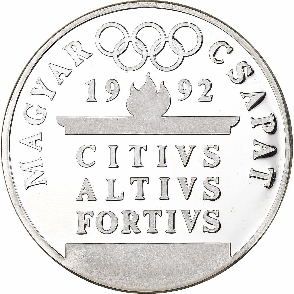 Hungary, Medal, Magyar csapat, Water-polo, 1992, Silver, Proof, MS(64)