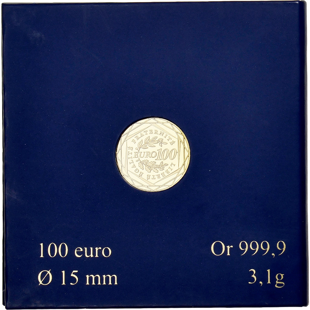 Frankreich, 100 Euro, Semeuse, PP, 2010, Monnaie de Paris, Gold, STGL
