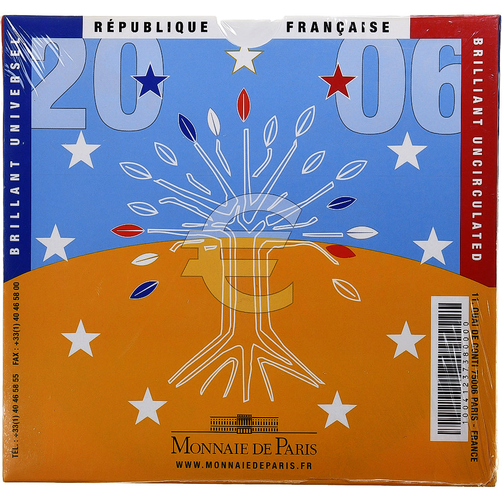 França, 1 Cent to 2 Euro, BU, 2006, Monnaie de Paris, N/D, MS(65-70)
