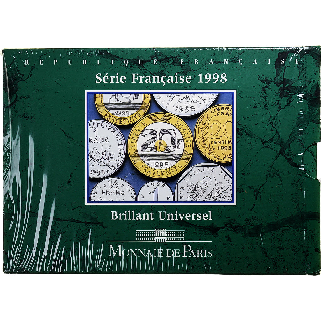 France, Coffret 1 c. à 20 frs., 1998, Monnaie de Paris, BU, MS(65-70)