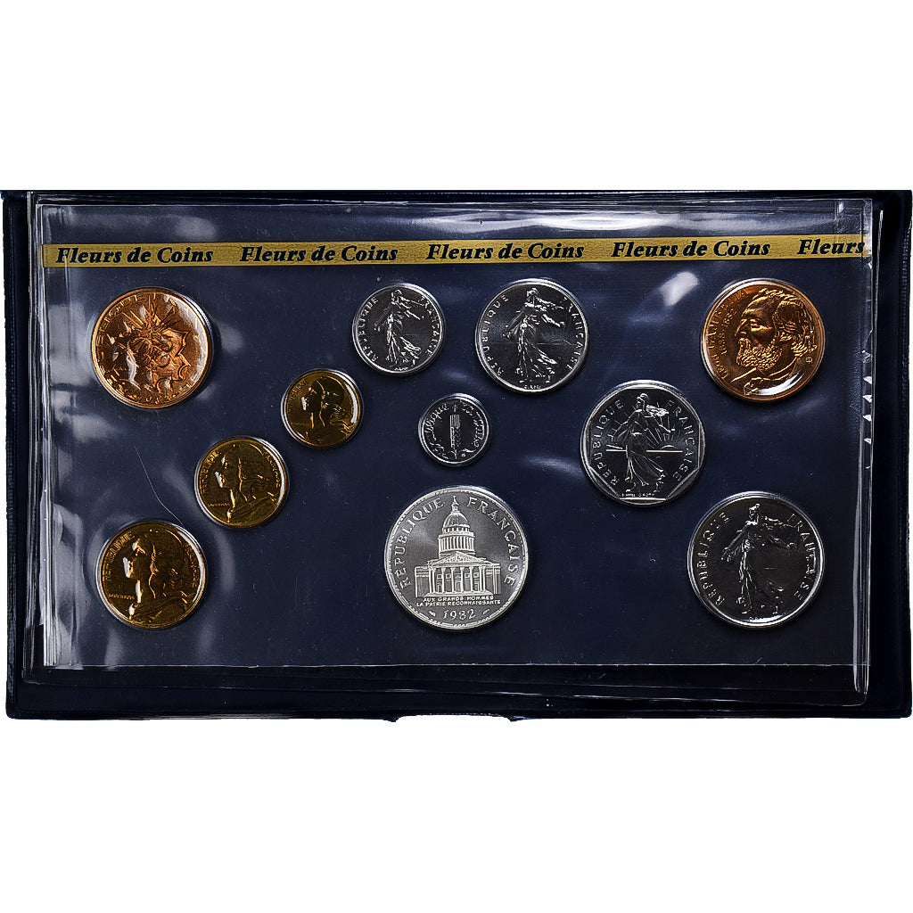 Frankreich, Coffret 1 c. à 100 frs., 1982, Monnaie de Paris, FDC, STGL