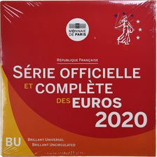 France, 1 Cent to 2 Euro, BU, 2020, Monnaie de Paris, FDC