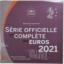 France, 1 Cent to 2 Euro, BU, 2021, Monnaie de Paris, FDC