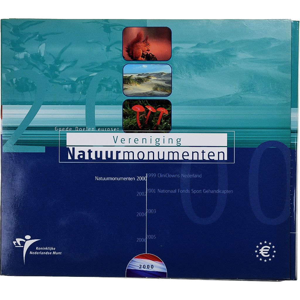 Nederland, 1 Cent to 2 Euro, Natuurmonumenten, BU, 2000, Utrecht, n.v.t., FDC