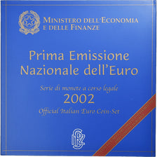 Italy, 1 Cent to 2 Euro, BU, 2002, Rome, MS(65-70)