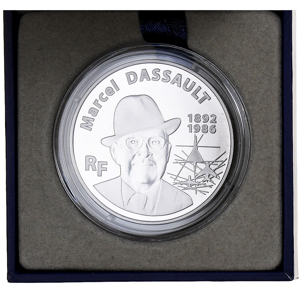 França, 10 Euro, Marcel Dassault, Proof, 2010, Monnaie de Paris, Prata