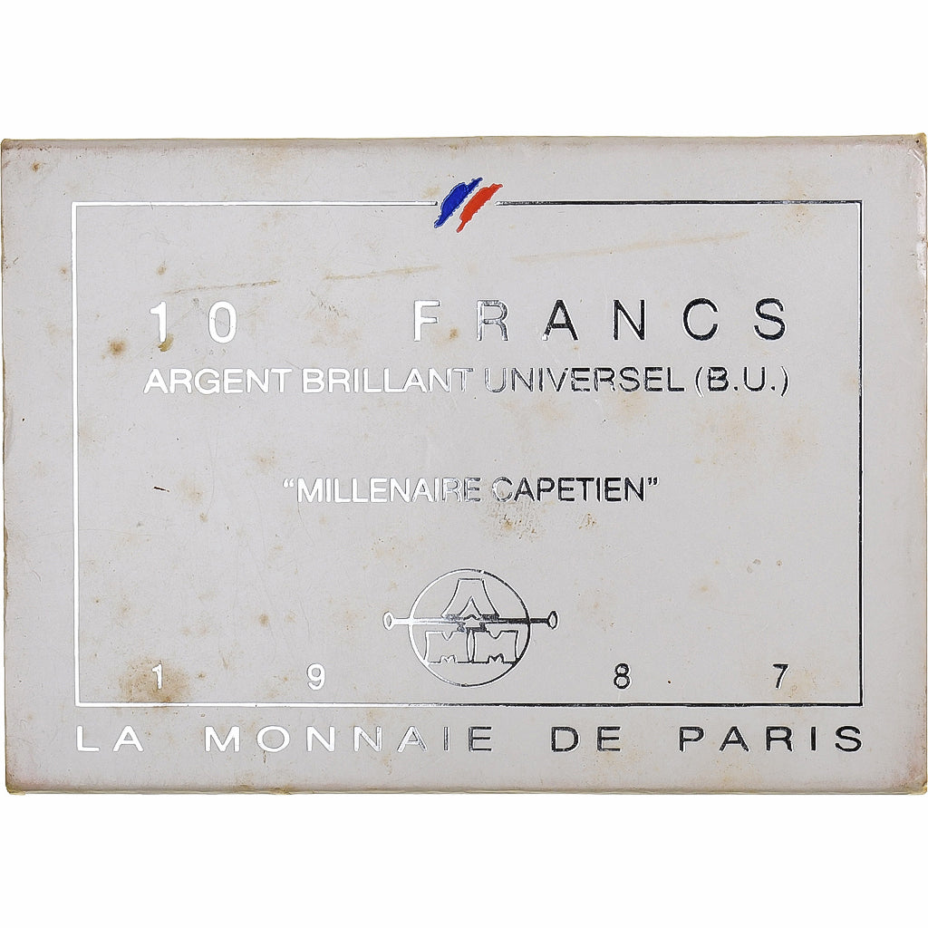 Frankreich, 10 Francs, Millénaire Capétien, 1987, Monnaie de Paris, BU