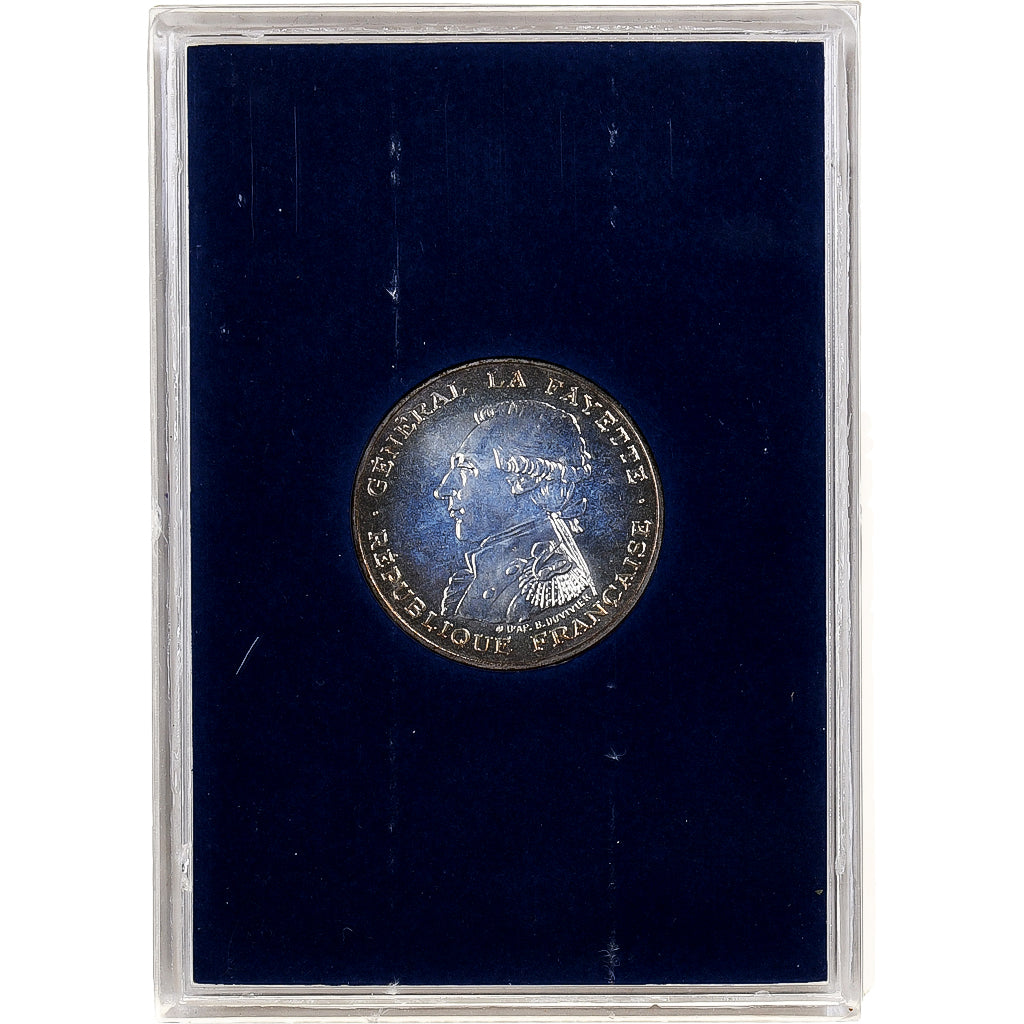 Frankrijk, 100 Francs, La Fayette, 1987, Monnaie de Paris, BU, Zilver, FDC