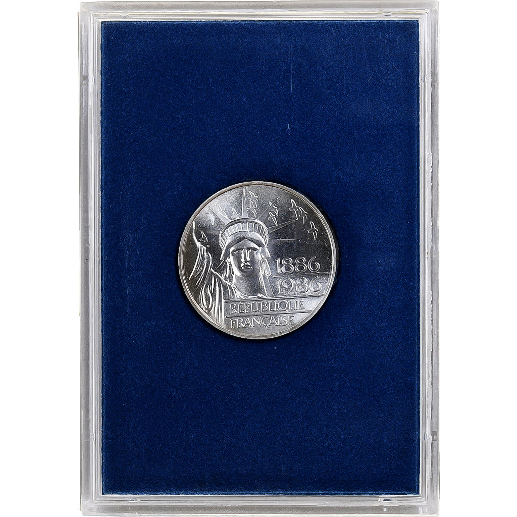 França, 100 Francs, Liberté, 1986, Monnaie de Paris, BU, Prata, MS(65-70)