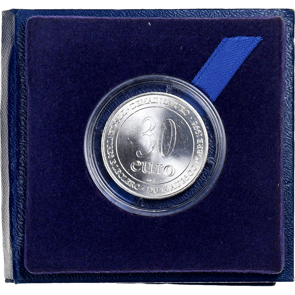 France, 30 Euro, E.Leclerc, BU, 1996, Monnaie de Paris, Silver, MS(65-70)