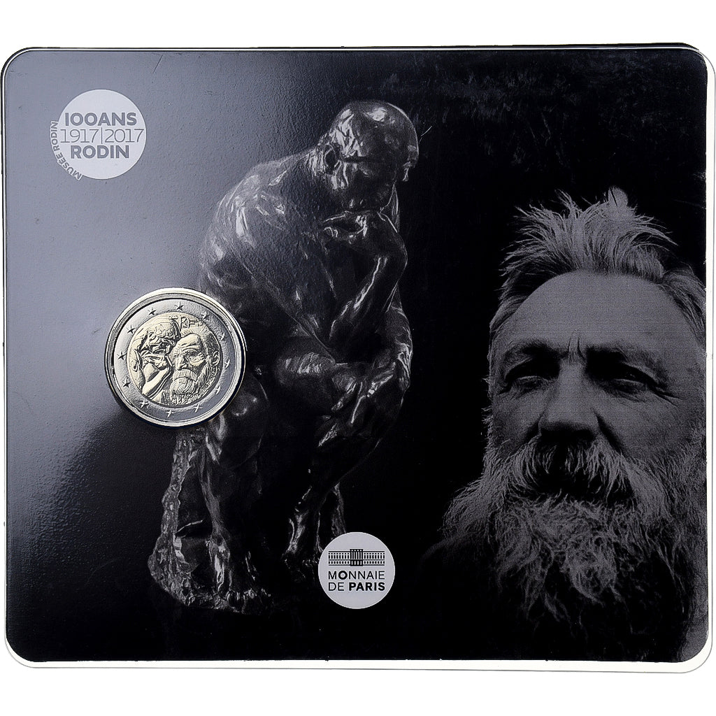 France, 2 Euro, Auguste Rodin, BU, 2017, Monnaie de Paris, Bi-Metallic