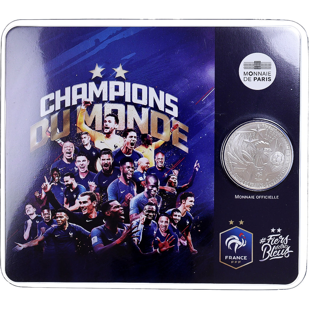 Francia, 10 Euro, Champions du Monde, 2018, Monnaie de Paris, Plata, FDC