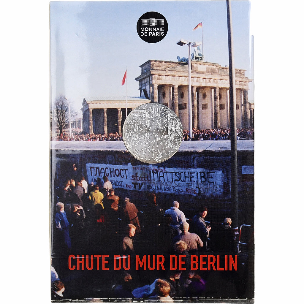 Francja, 10 Euro, Chute du Mur de Berlin, 2019, Monnaie de Paris, Srebro