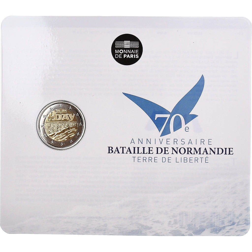 Frankreich, 2 Euro, D-day, BU, 2014, Monnaie de Paris, Bi-Metallic, STGL