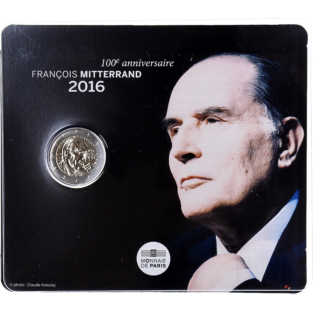 France, 2 Euro, François Mitterrand, BU, 2016, Monnaie de Paris, Bi-Metallic