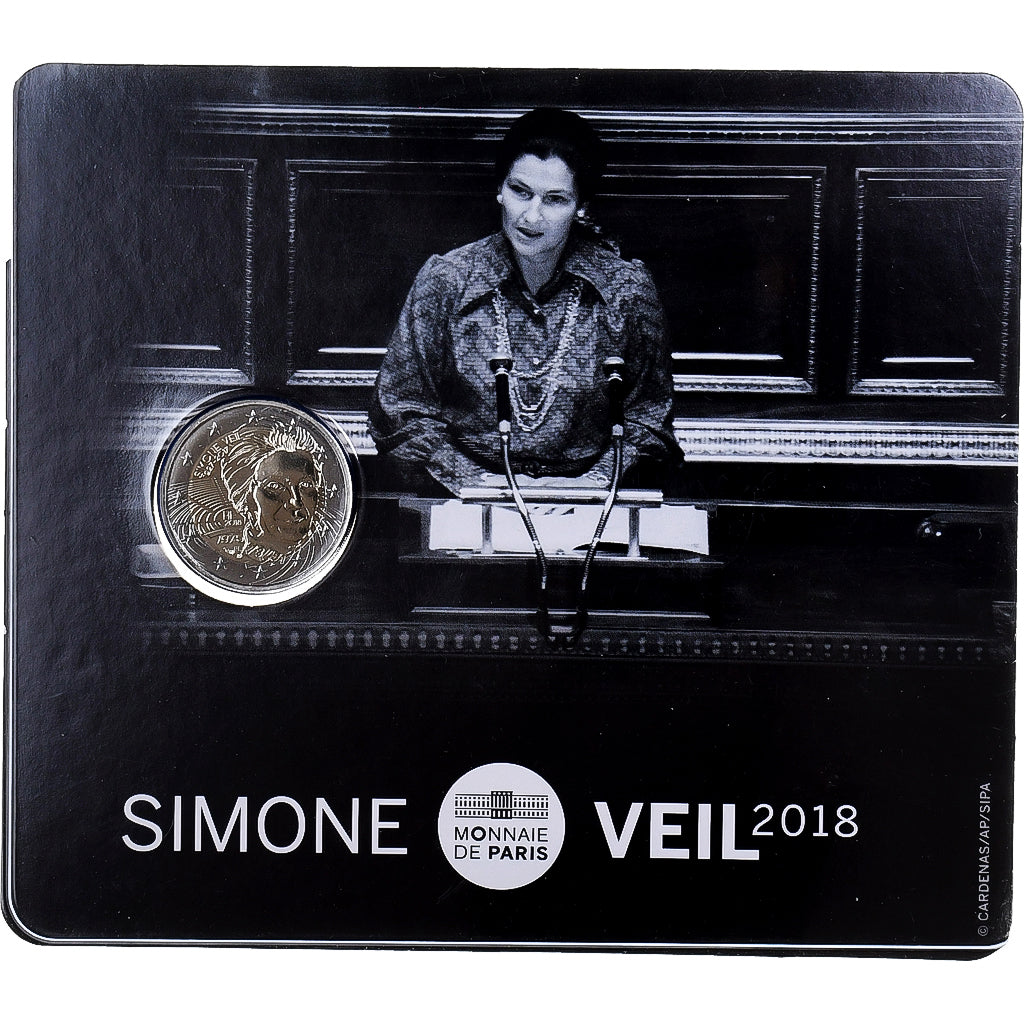 France, 2 Euro, Simone Veil, BU, 2018, Monnaie de Paris, Bi-Metallic, MS(65-70)