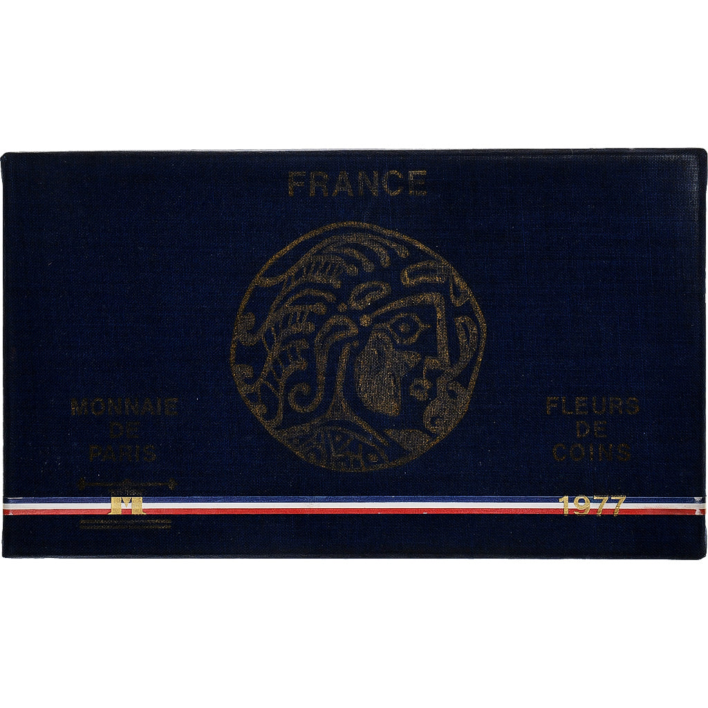 Francja, Coffret 1 c. à 50 frs., 1977, Monnaie de Paris, FDC, ND, MS(65-70)