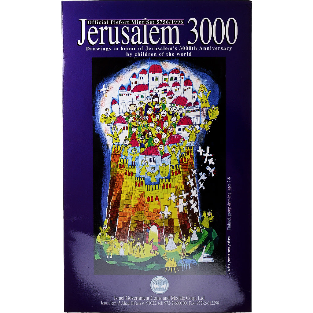 Israele, Official Piefort Mint Set, Jerusalem's 3000th Anniversary, 1996