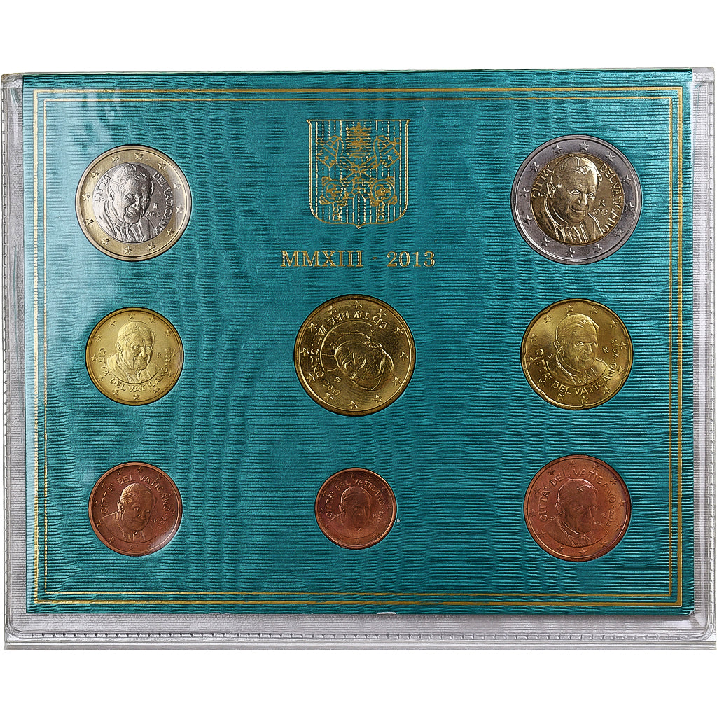 PAŃSTWO WATYKAŃSKIE, Pope Benedict XVI, Set 1 ct. - 2 Euro, BU, 2013, Rome